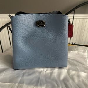 Blue Bucket Coach Crossbody Purse